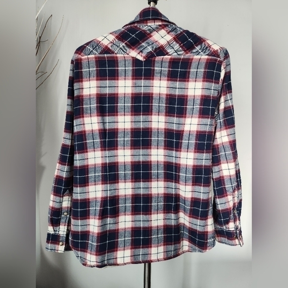 Jach Girlfriend New York,Button Front  Plaid Flannel, Long Sleeve Shirt Jacket.M - Picture 4 of 11